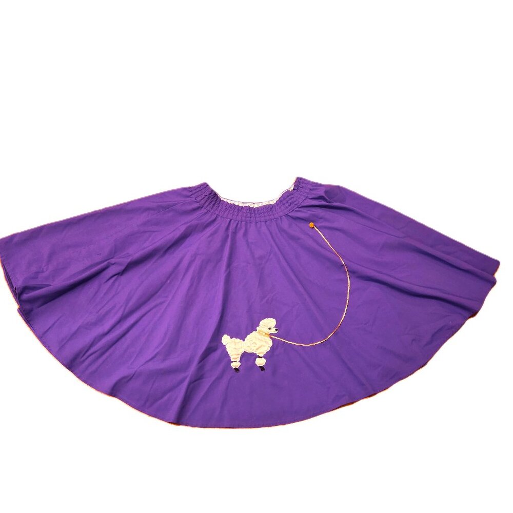 Full Flouncy Poodle Skirt Purple Rockabilly Retro 1950's Sock Hop Costume Large